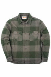 BENSON LS Olive Buffalo Plaid