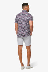 HALYARD SS Navy Blazer Palm Print