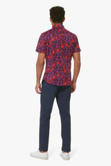 HALYARD SS Hibiscus Palm Print