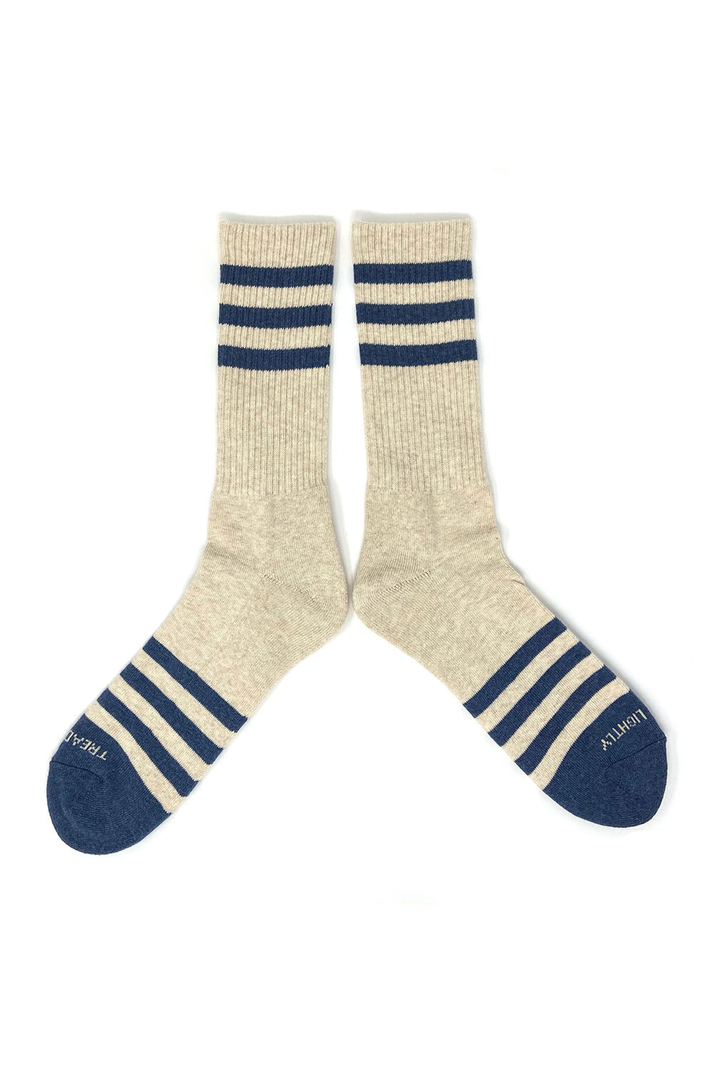 HEATHER STRIPES SOCKS Cream/Navy