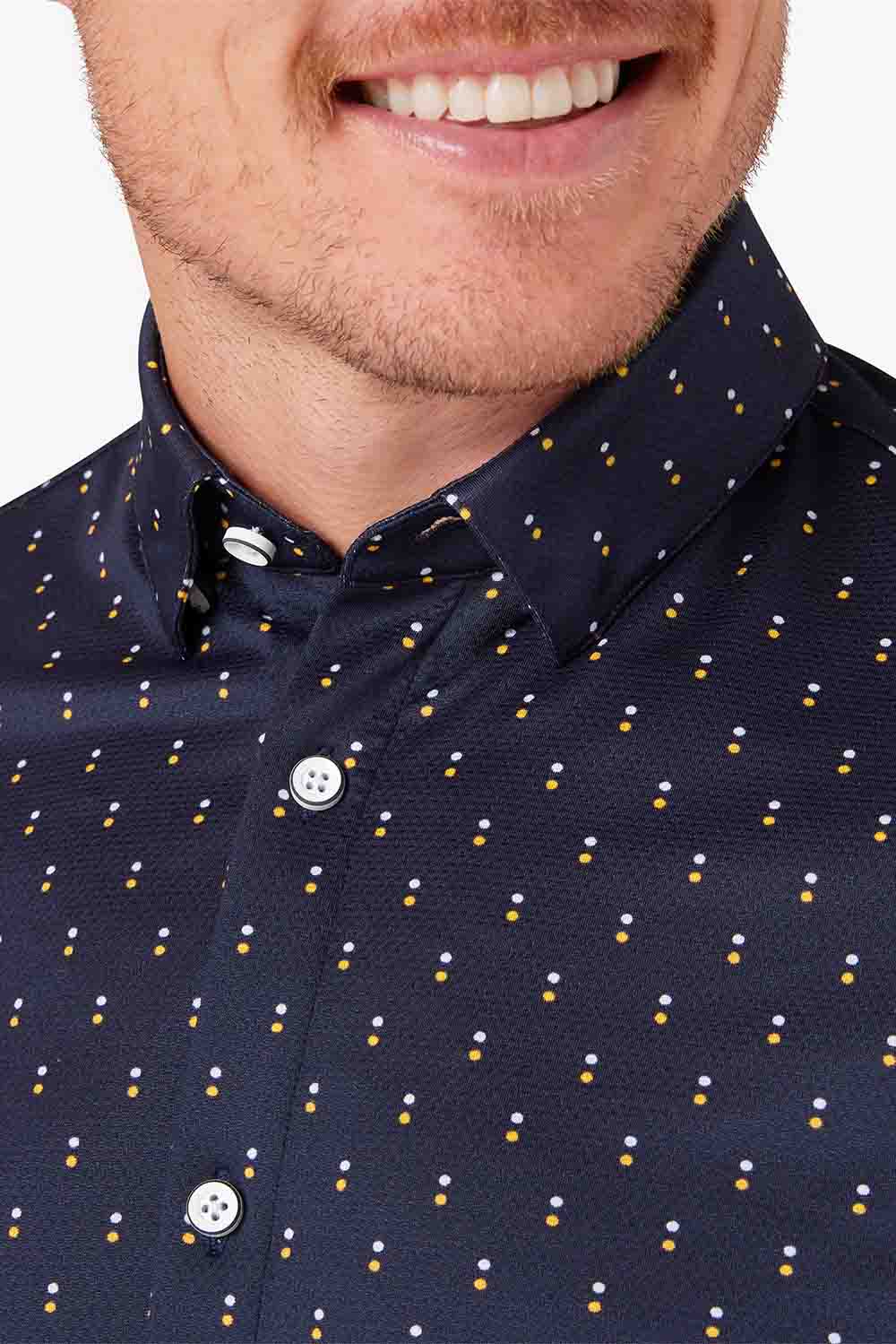 HALYARD SS Navy Double Dot