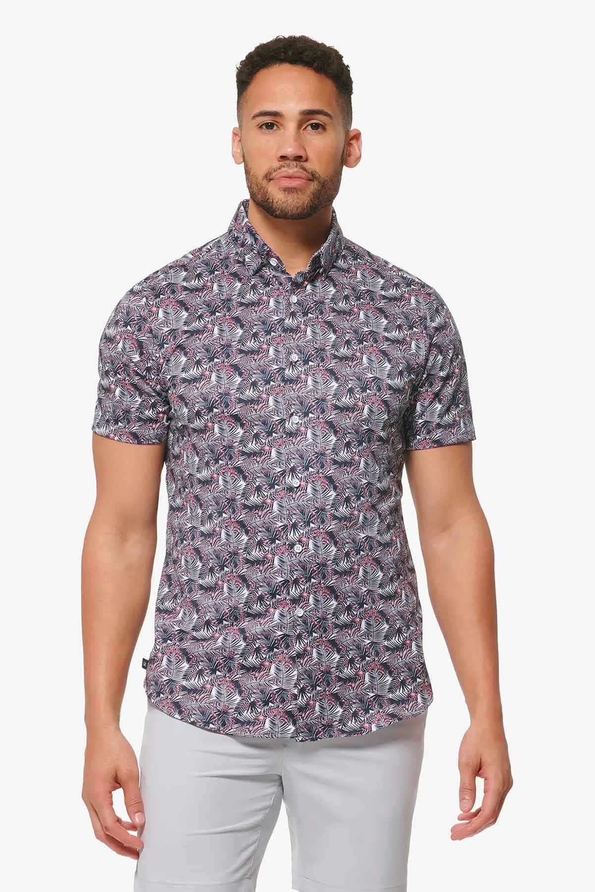 HALYARD SS Navy Blazer Palm Print