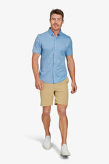 HALYARD SS Blue Circle Geo Print