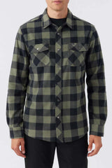 GLACIER PLAID SUPERFLEECE Dark Olive