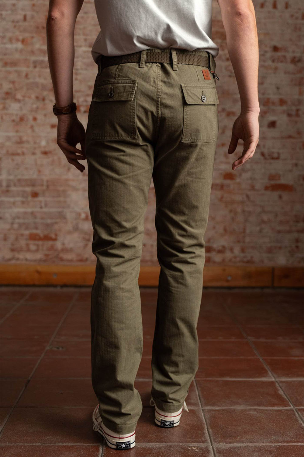 HERRINGBONE BRIGADE PANT Army