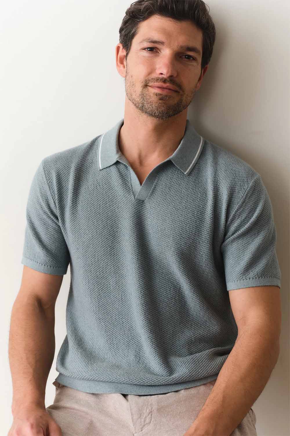 GREYSON SWEATER POLO Slate