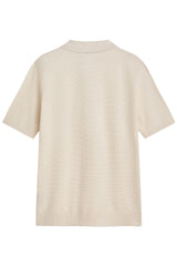 CORE STRUCTURED KNITTED POLO Eggnog