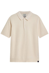 CORE STRUCTURED KNITTED POLO Eggnog