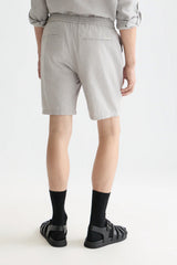 FAVE LINEN CHINO SHORT Grey