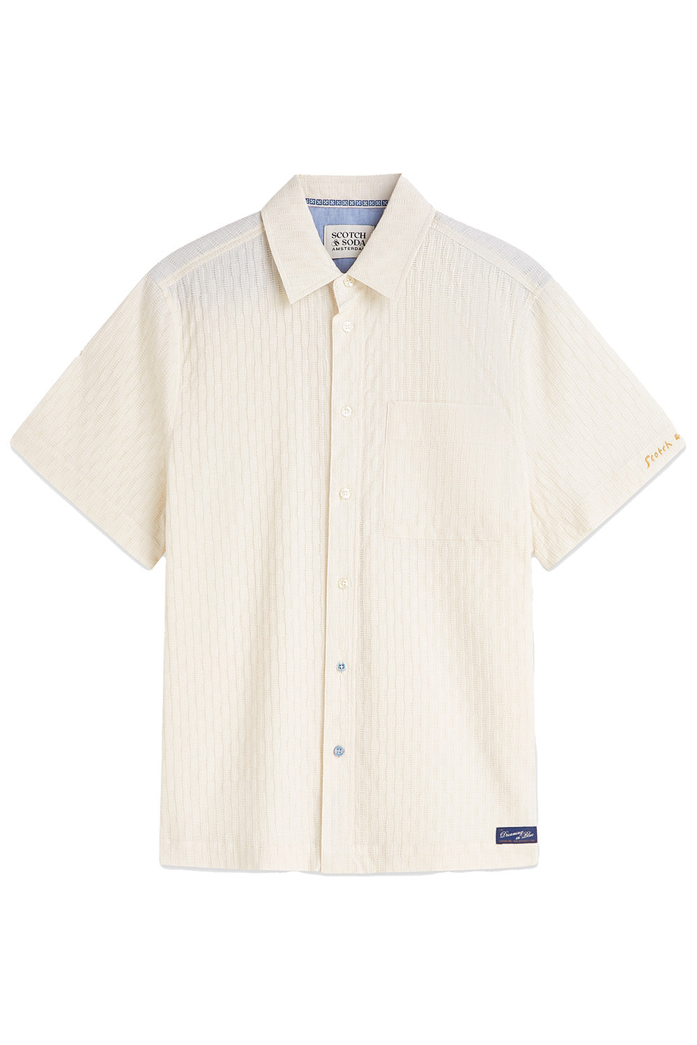 JACQUARD SEER-SUCKER SS Eggnog