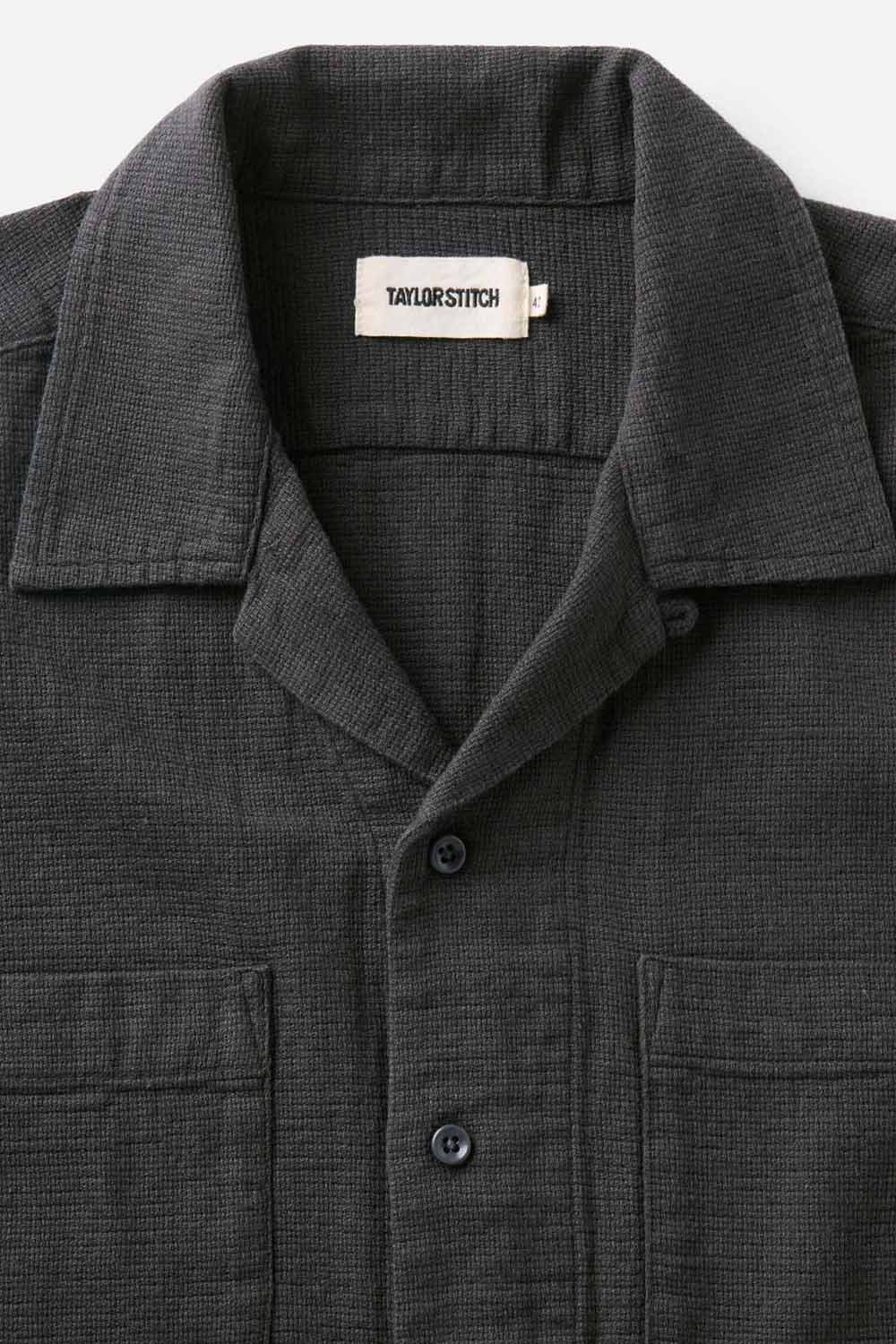 CONRAD SS SHIRT Faded Black Linen