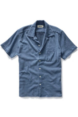 HAWTHORNE SS SHIRT Washed Indigo Crepe