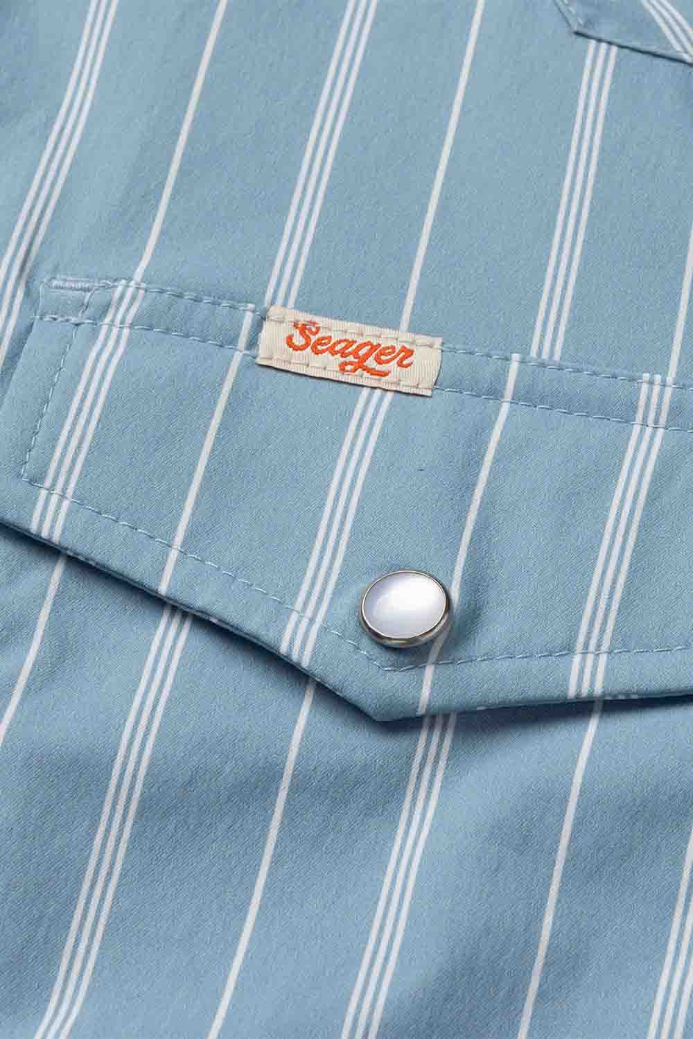 EL RANCHERO SS Slate Blue Stripe
