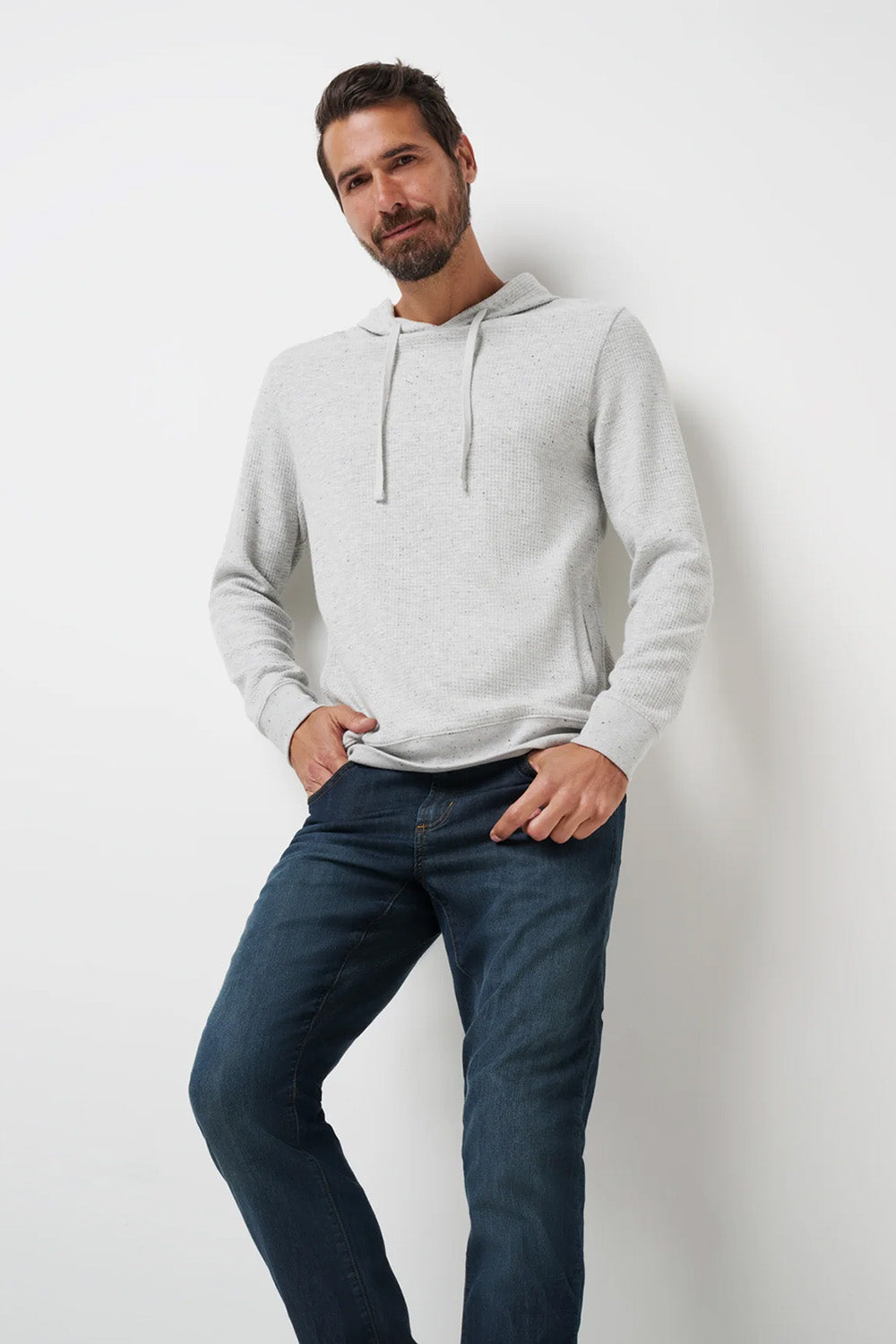 CLOUD WAFFLE HOODIE Light Grey