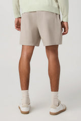 AIM E-WAIST SHORT Khaki Linen Texture